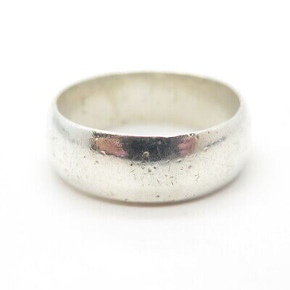 925 Sterling Silver Vintage Classic Band Ring Size 6 - Picture 4 of 8